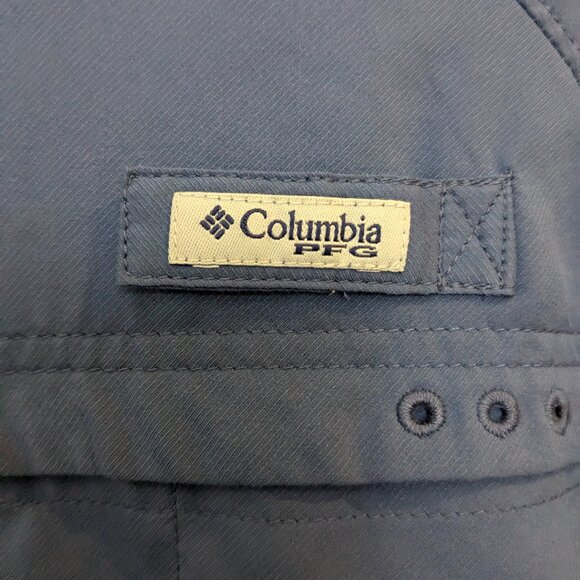 Columbia Omni-Shield PFG Blood and Guts Blue Long Sleeve Vented Fishing Shirt - Picture 5 of 14